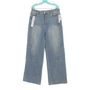 25) NEW Tinseltown Baggy Denim Jeans Wide Leg  Women Size 15 / 32  Waist 34